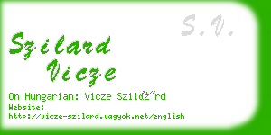 szilard vicze business card